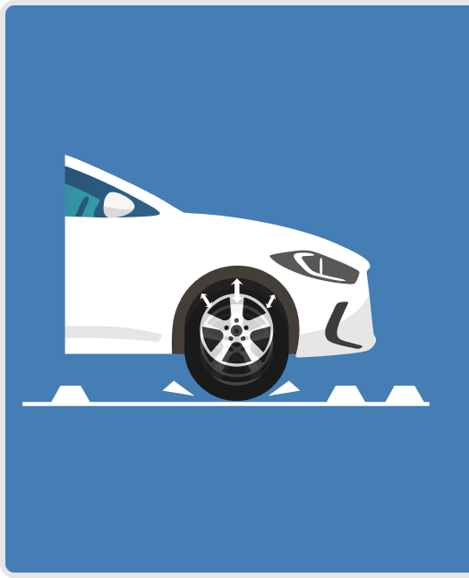 路面からの衝撃をやわらげる