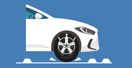 路面からの衝撃をやわらげる